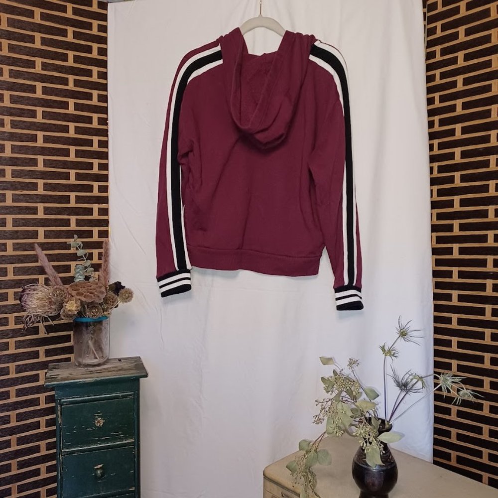Victoria's Secret PINK Maroon Hockey Lace Hoodie - Size Medium
